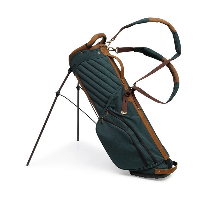 Sacca da golf premium a 14 slot|Design personalizzato in pelle PU|Borsa da carrello resistente con doppio manico