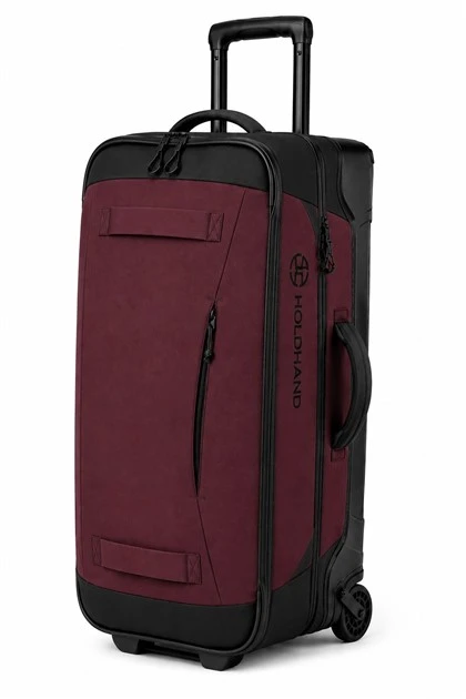 Borsone da viaggio premium con rotelle bordeaux