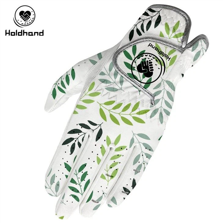 Colorful Printing Golf PU Leather Gloves Ladies Gloves Can Be Custom Golf Glove