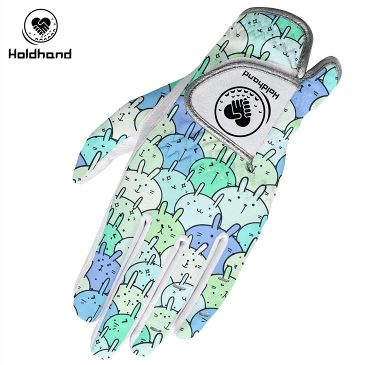 Hot Sales Cartoon Printed Golf Gloves PU Leather Gloves Customized