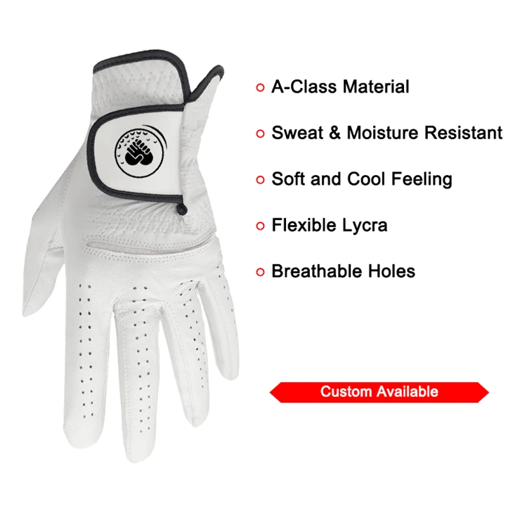 Golf Gloves Custom Logo Printing Design Weather Spann Premium Synthetic GLoves