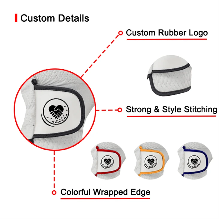 Golf Gloves Custom Logo Printing Design Weather Spann Premium Synthetic GLoves